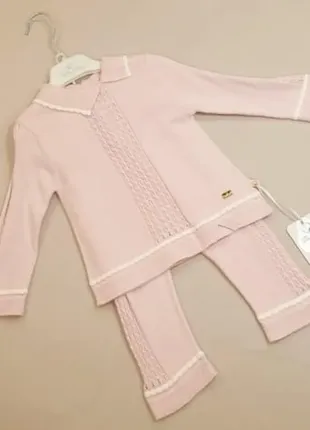 Комплект для девочки нарядный кофта и штанишки leo king 8344-14