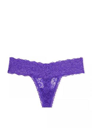 Трусики стрінги від вікторія сікрет wink lace-trim thong panty4 фото