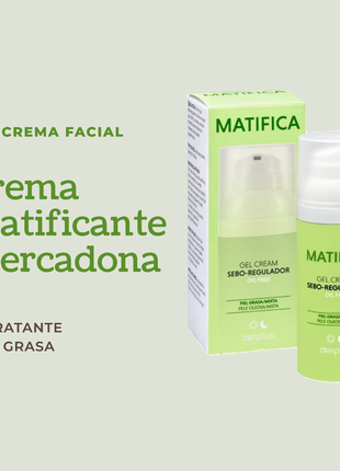 Себорегулирующий  матирующий гель- крем  для лица matifica deliplus для жирной и комби кожи., 50 мл5 фото