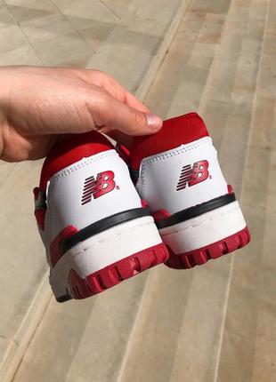 Жіночі шкіряні кросівки new balance 550 white red нью беланс 5504 фото