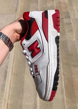 Жіночі шкіряні кросівки new balance 550 white red нью беланс 5506 фото