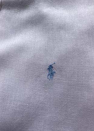 Polo ralph Cube льняная рубашка, лляна сорочка, рубашка свободного кроя, блузка, лляна блуза2 фото