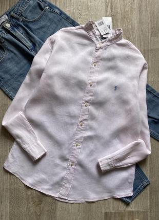 Polo ralph Cube льняная рубашка, лляна сорочка, рубашка свободного кроя, блузка, лляна блуза4 фото