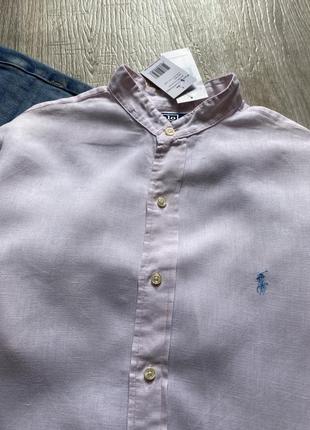 Polo ralph lauren льняная рубашка, лляна сорочка, рубашка свободного кроя, блузка, лляна блуза3 фото