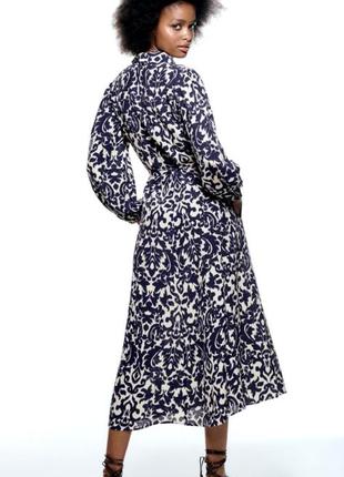 Сукня zara р. xs s віскоза з кишенями і поясом3 фото