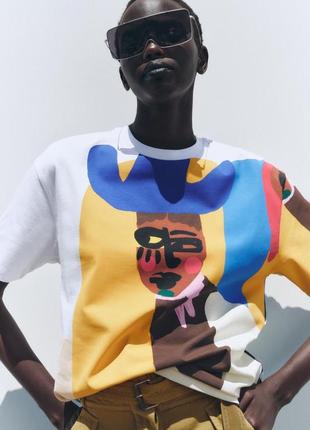 Футболка з принтом zara new