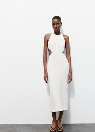 Сукня жіноча біла з вирізами zara new