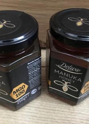 2 банки мед манука mgo 100 manuka honey deluxe