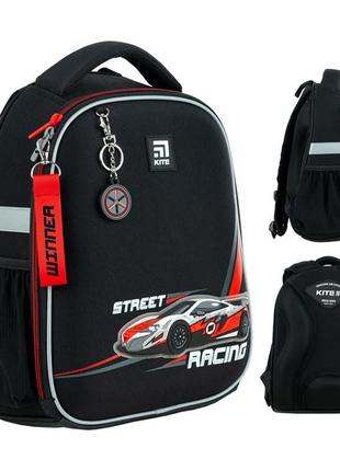 Рюкзак шкільний каркасний education "racing", kite (k24-555s-5)