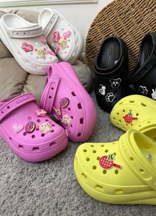 Crocs kids classic cutie дитячі крокси на платформі