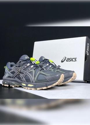 Чоловічі демісезонні кросівки  asics gel kahana 8 сірі із салатовим3 фото