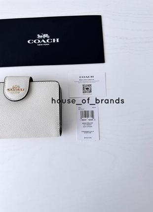 Coach medium corner zip wallet жіночий брендовий шкіряний гаманець кошельок шкіра коуч коач на подарунок дівчині на подарунок дружині6 фото