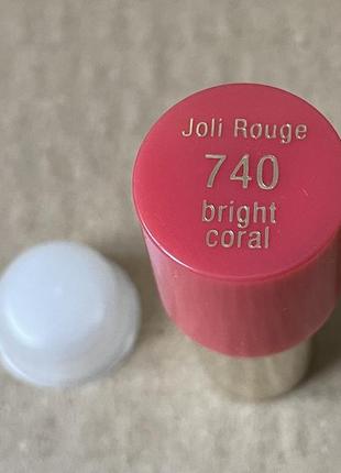 Clarins joli rouge помада для губ, 740 bright coral3 фото