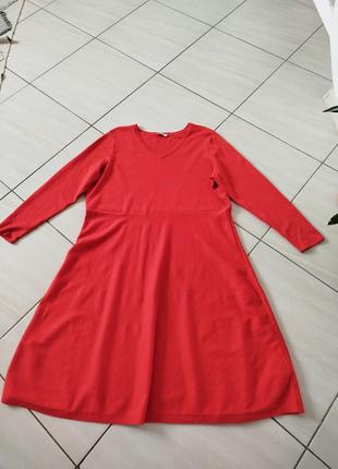 Стильна червона сукня великий розмір4 фото