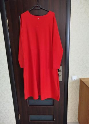 Стильна червона сукня великий розмір8 фото