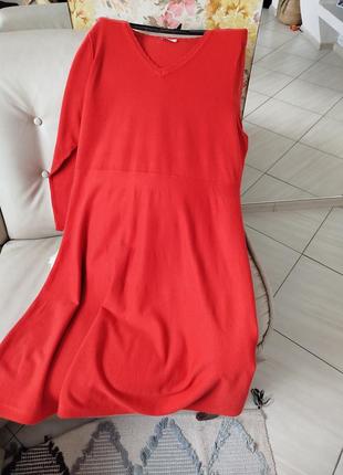 Стильна червона сукня великий розмір9 фото
