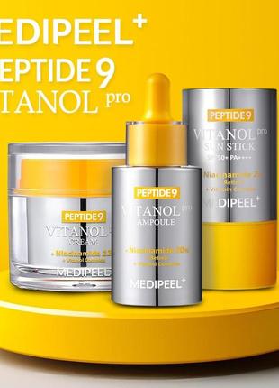 Набор с пептидами и ветраналом medi-peel peptide 9 vitanol 3 одинци