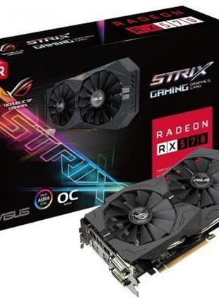 Видеокарта amd radeon asus rx570 4gb rog strix gaming oc б/в