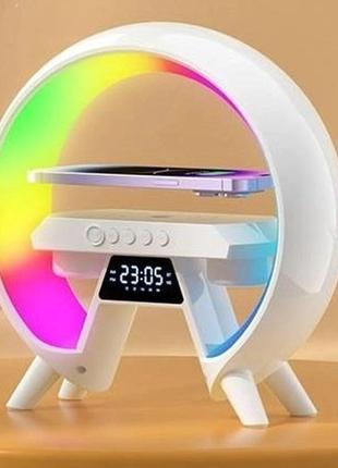 Лампа нічник з бездротовою зарядкою та bluetooth динаміком g-lite xm-x63