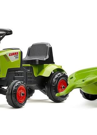 Детский трактор каталка с прицепом falk 1012b baby claas axos 310