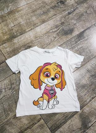 Футболка, h&m, paw patrol, щенячий патруль, р. 98-104, 3-4 года1 фото