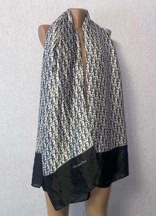 Монограмний шарф палантин в стилі christian dior2 фото