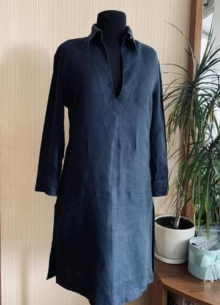 Сукня-сорочка туніка натуральний льон next розмір s1 фото