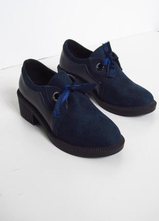 Синие замшевые туфли horoso 🔥