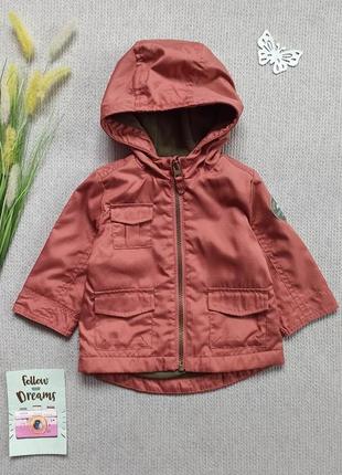 Дитяча весняна куртка 3-6міс з флісовою підкладкою вітровка демісезонна осіння для хлопчика вітрівка