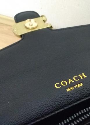 Кожаная небольшая coach3 фото