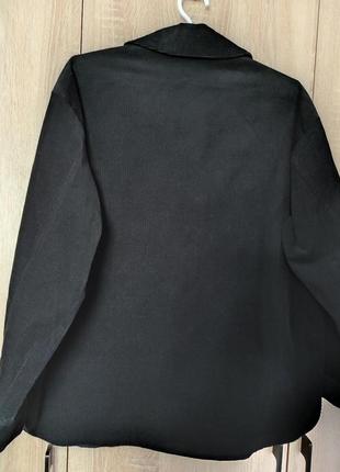 Нова вельветова чорна куртка сорочка піджак жакет рубашка розмір 48-50-527 фото