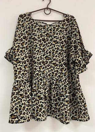 Легка блуза леопардовий принт1 фото