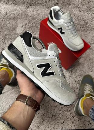 Кросівки new balance 574 (gray & black)1 фото