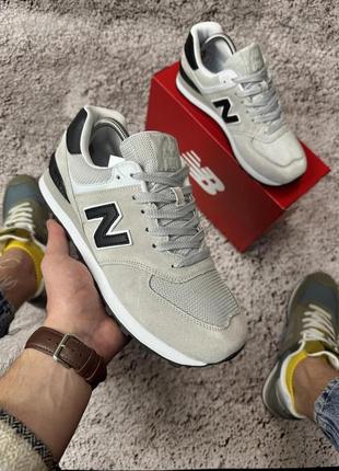 Кросівки new balance 574 (gray & black)2 фото