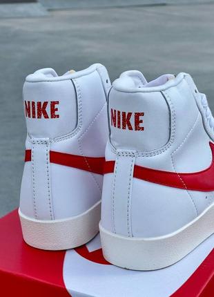 Жіночі шкіряні кросівки nike blazer mid ‘77 vintage ‘red logo’ найк блейзер4 фото