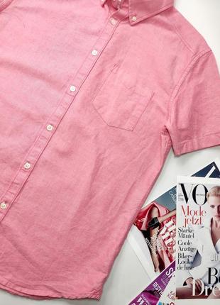 Сорочка чоловіча теніска рожевого кольору з короткими рукавами від бретелях burton menswear l3 фото