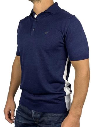 Мужская футболка поло, цвет темно-синий, размер s