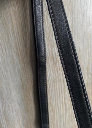 Вінтажна чорна шкіряна сумка через плече fossil4 фото