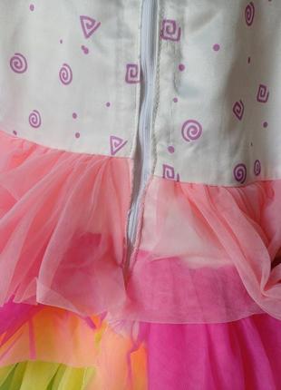 Нарядне святкове плаття сукня в стилі єдиноріг єдинорожки поняшки 6-7 років4 фото