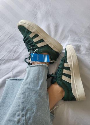 Женские кроссовки зеленые istok adidas campus green