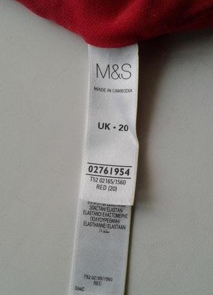 Слитный красный купальник с драпировкой m&s батал нюанс9 фото