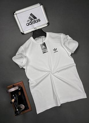Мужская летняя белая футболка базовая adidas originals