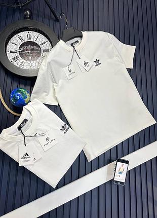 Літня біла футболка з коротким рукавом adidas original