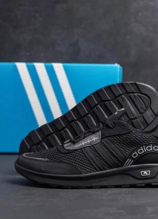 Кросівки adidas чоловічі літні, текстильні дихаючі кросівки сітка *al чорн сітка*3 фото