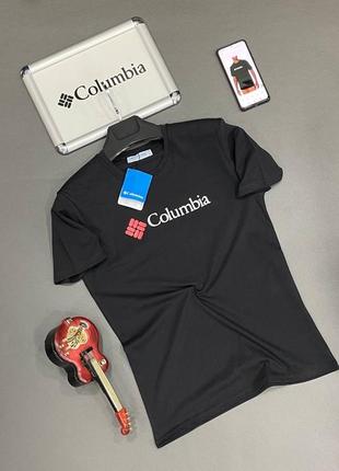 Літня чоловіча футболка з коротким рукавом чорна columbia