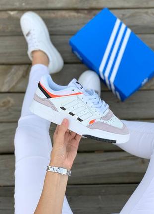 Жіночі шкіряні кросівки adidas drop step white grey адідас дроп степ1 фото