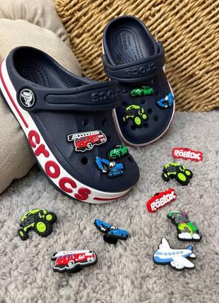 Дитячі крокси сабо crocs bayaband kids clog navy сині усі розміри у наявності джибітси