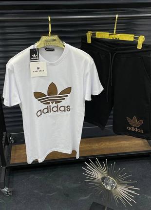 Летний мужской спортивный костюм футболка и шорты adidas