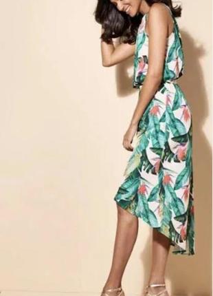 Большой размер роскошное длинное платье в цветочный принт стрейч немнущееся качество!