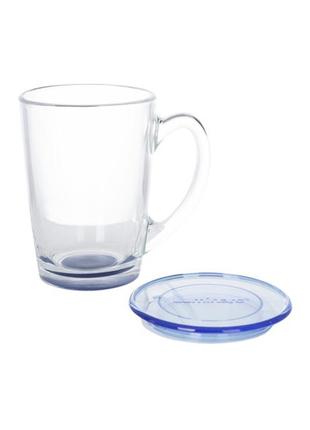 Чашка с крышкой luminarc new morning blue3 фото